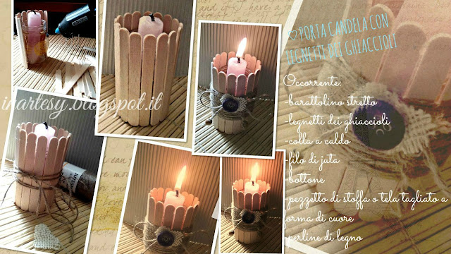 Tutorial ♡ Portacandela con legnetti dei ghiaccioli - inartesy
