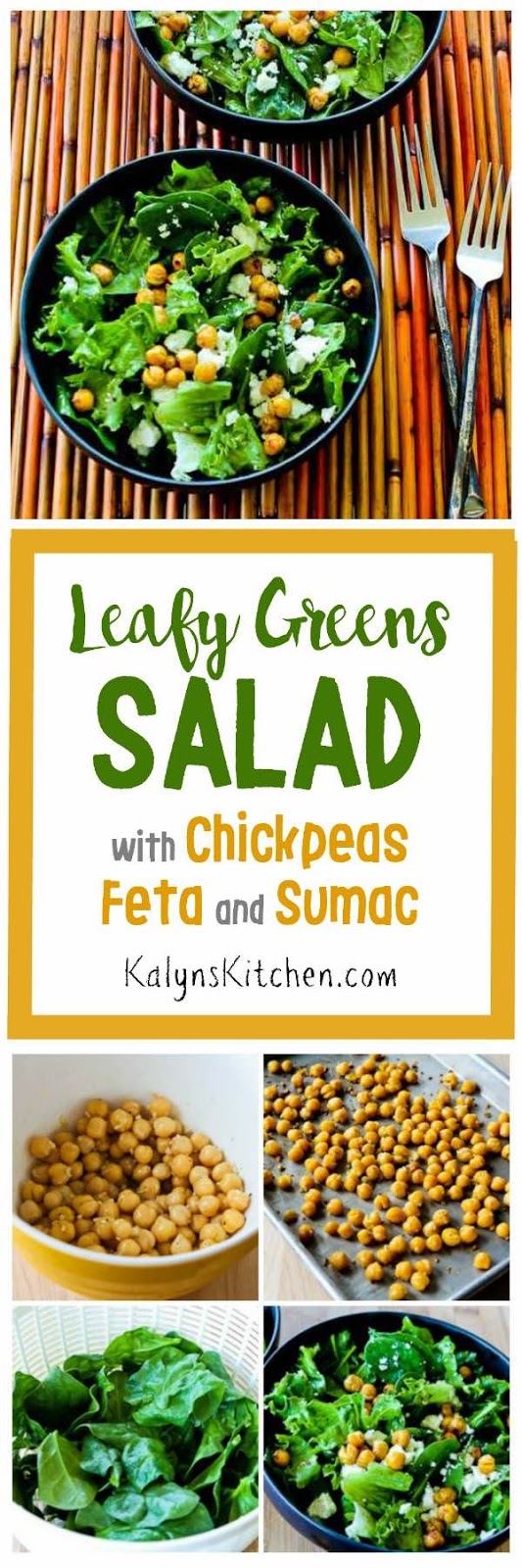 Leafy Greens Salad with Chickpeas, Feta, and Sumac Dressing Kalyn's