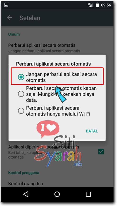 jangan perbarui aplikasi android otomatis