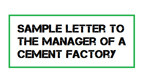 permission letter to visit a cement factory