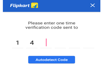 enter flipkart otp code 