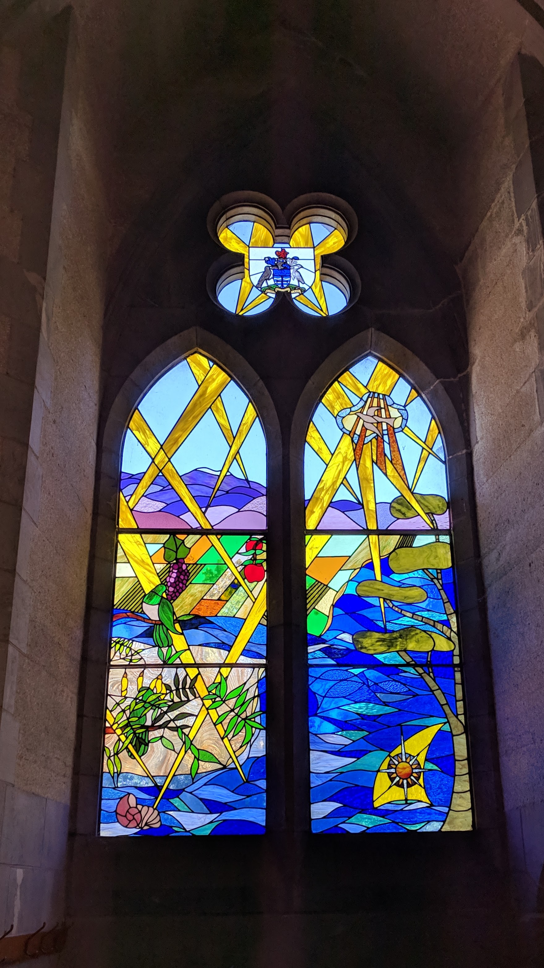 Stained glass window at Nelson Cathedral (Aotearoa New Zealand)