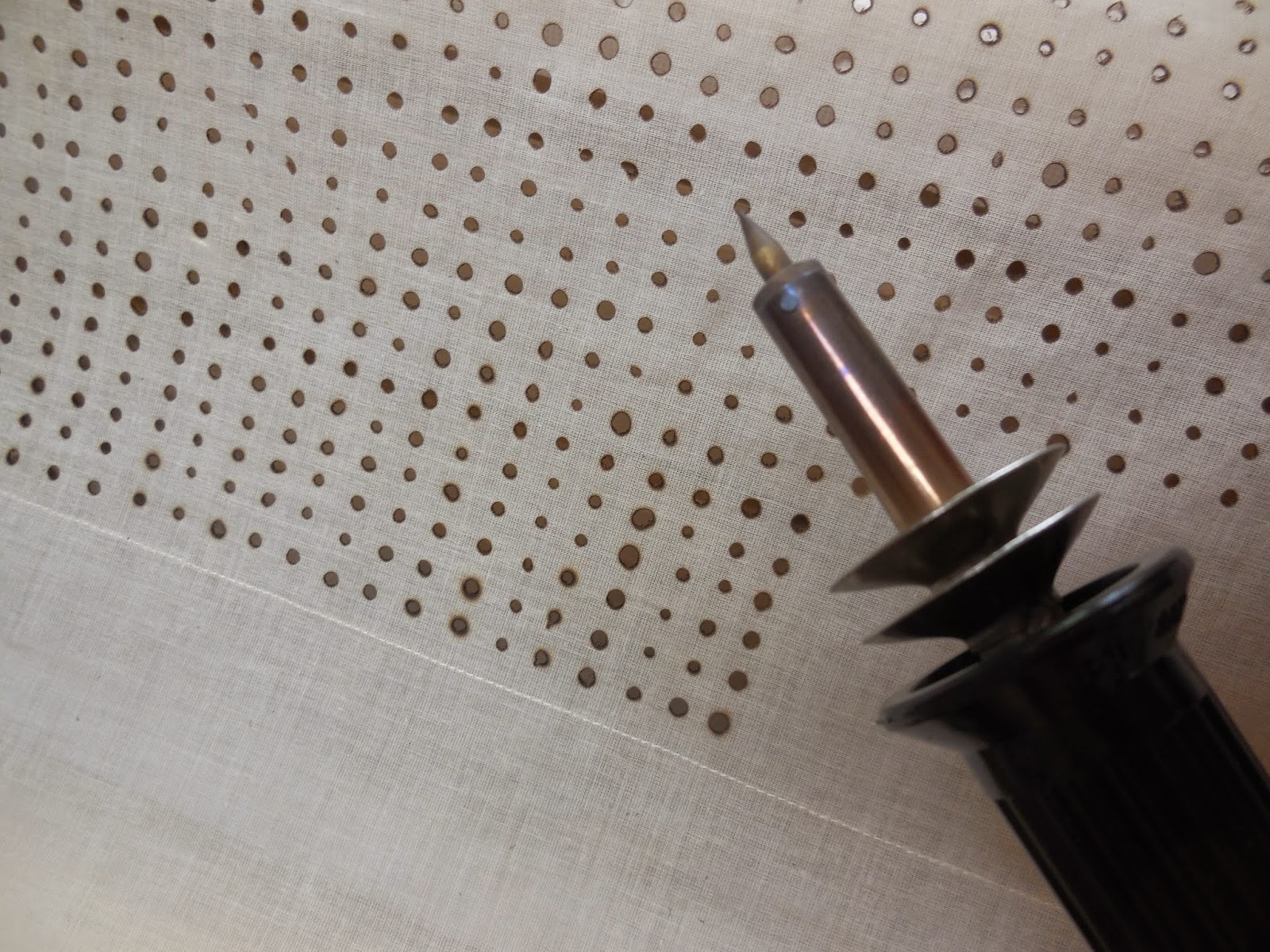 Art With a Needle Burning holes Plan B