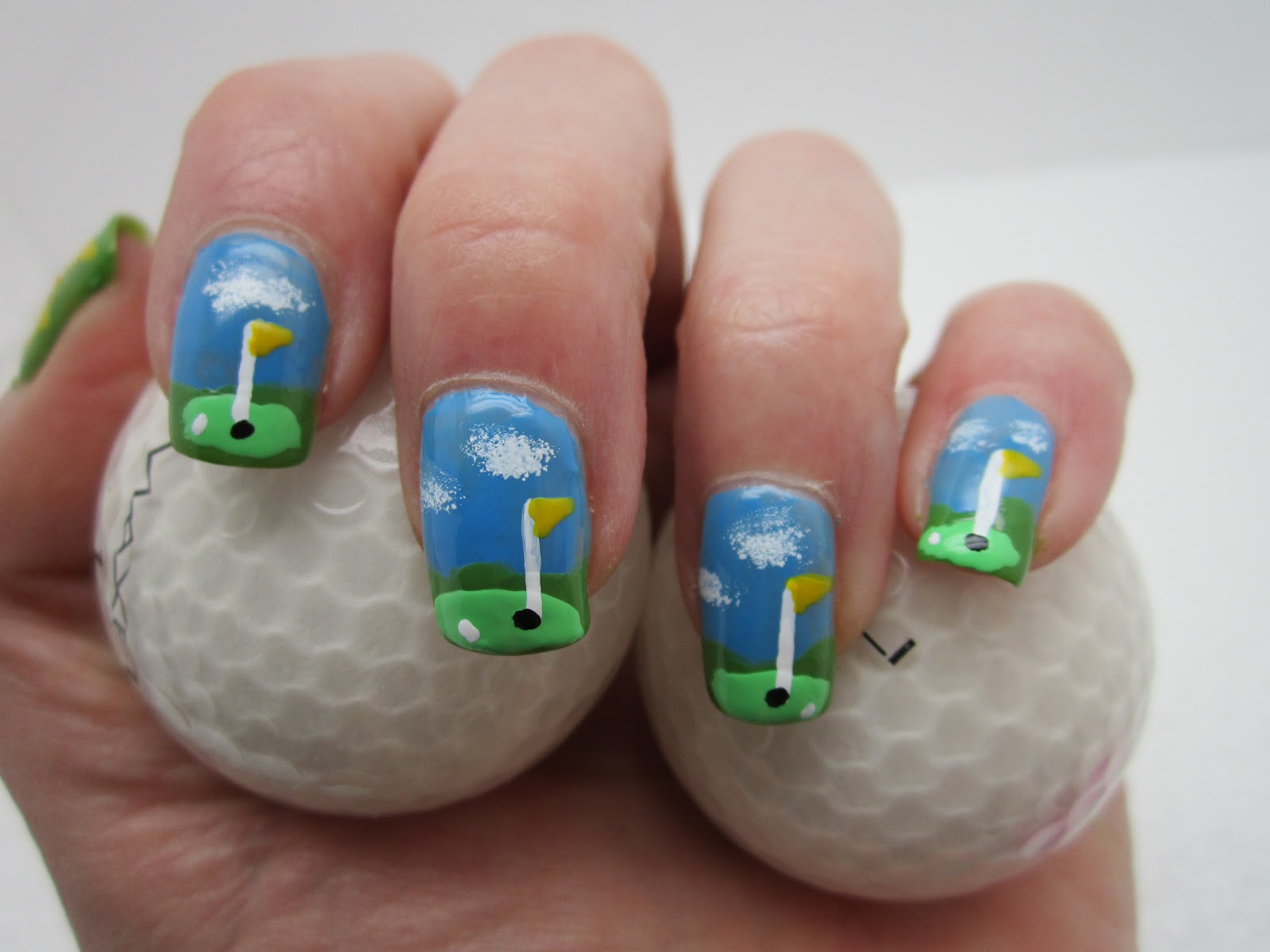 Creative Nail Design by Sue The Masters....Golf