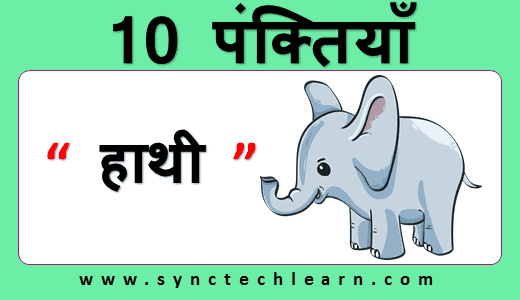 10 lines on Elephant in Hindi - Few lines on Elephant