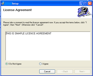 Add License agreement in setup project