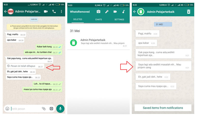 Cara Membaca Pesan Wa Whatsapp Yang Dihapus Pelajar Terbaik Upi