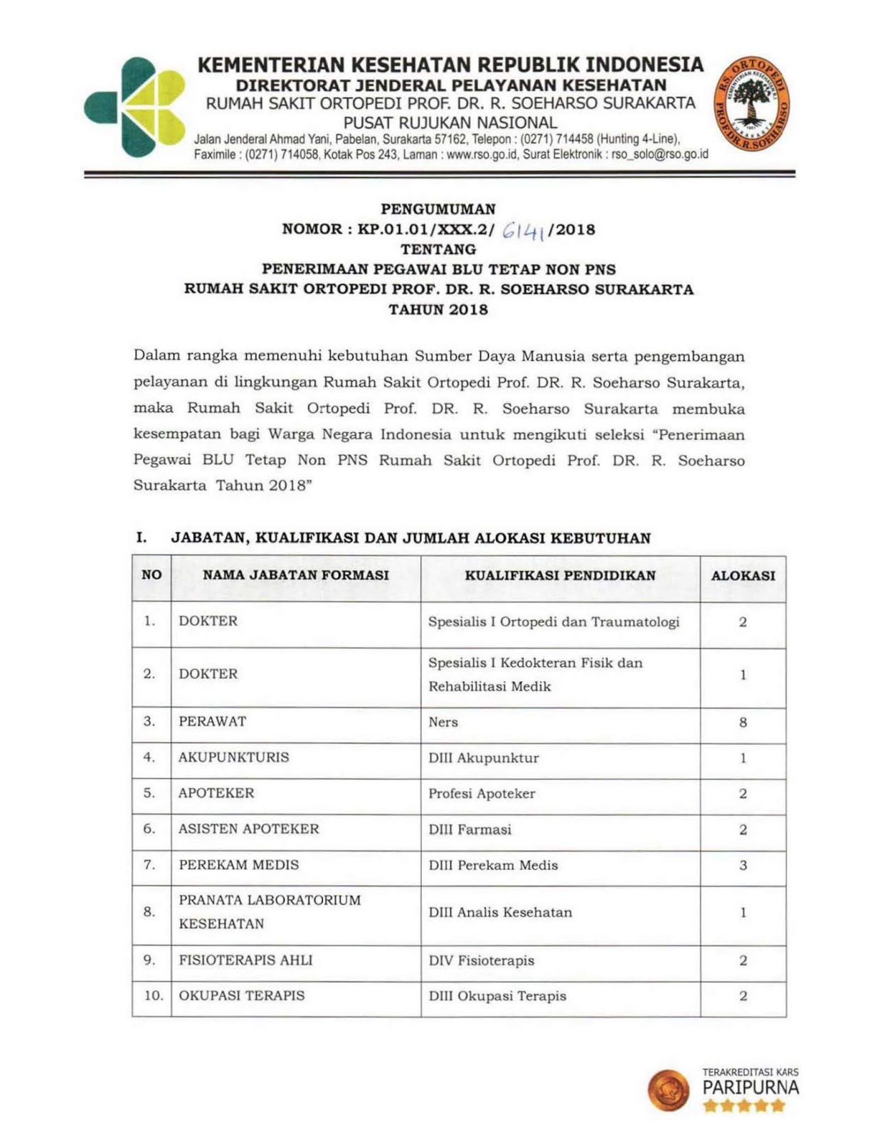 Tugas Binatu Rumah Sakit Guru Ilmu Sosial