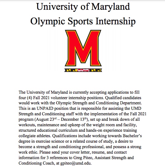 KNES UMD Sport Performance Internship