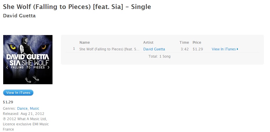 She Wolf Falling To Pieces Feat Sia