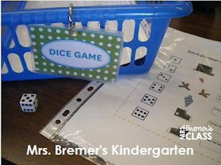 Math center activities for Kindergarten