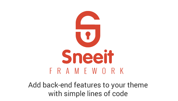 sneeit framework plugin - back-end for wordpress themes - best for developers