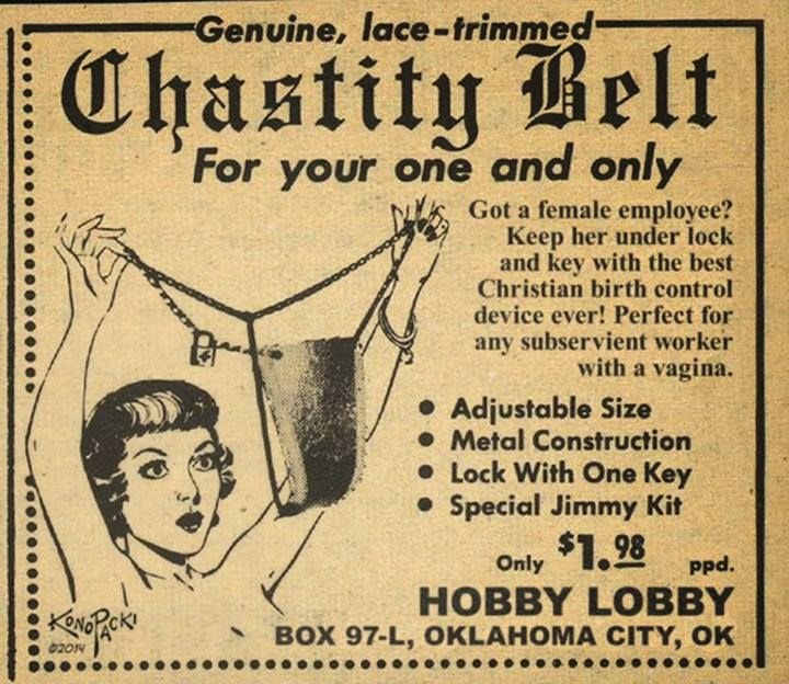 Hobby Lobby Christian Chastity Belt.