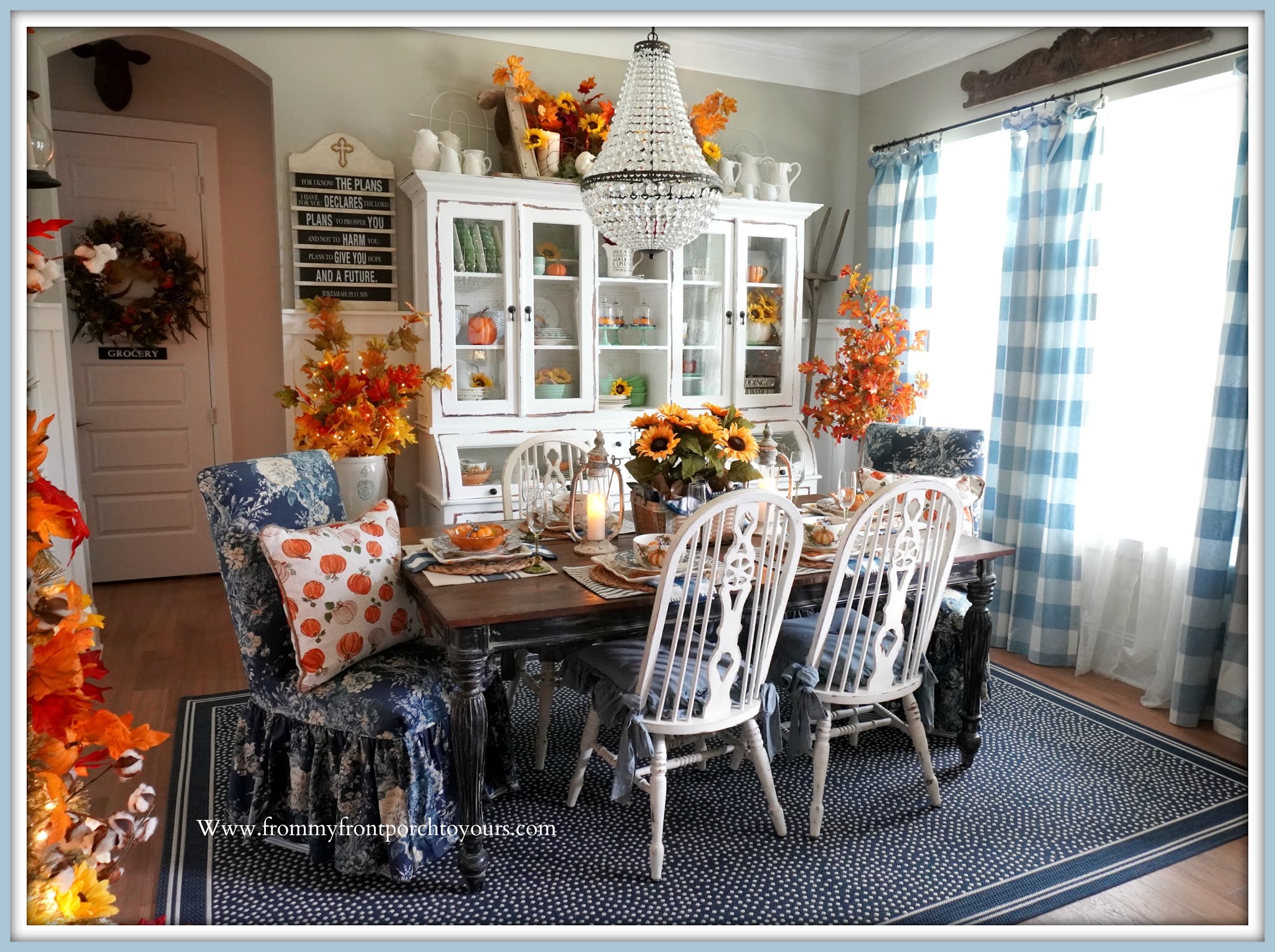 Farmhouse Or Cottage Dining Room And Window Decor