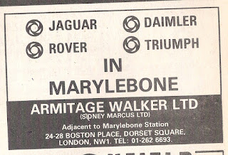 Armitage Walker Ltd (Sidney Marcus Ltd) dealer advert Motor 20 October 1979