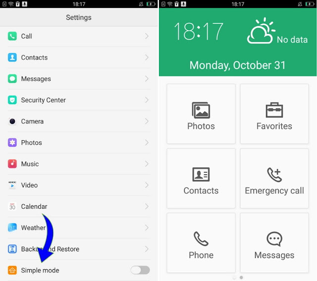 Save battery with Simple Mode