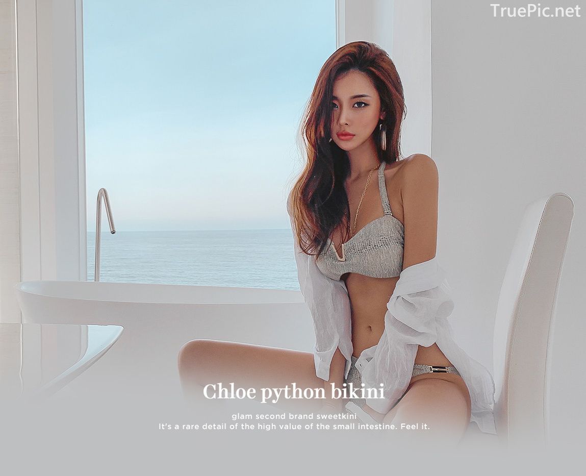 Korean lingerie queen - Park Da Hyun - Chloe python Bikini - Picture 19
