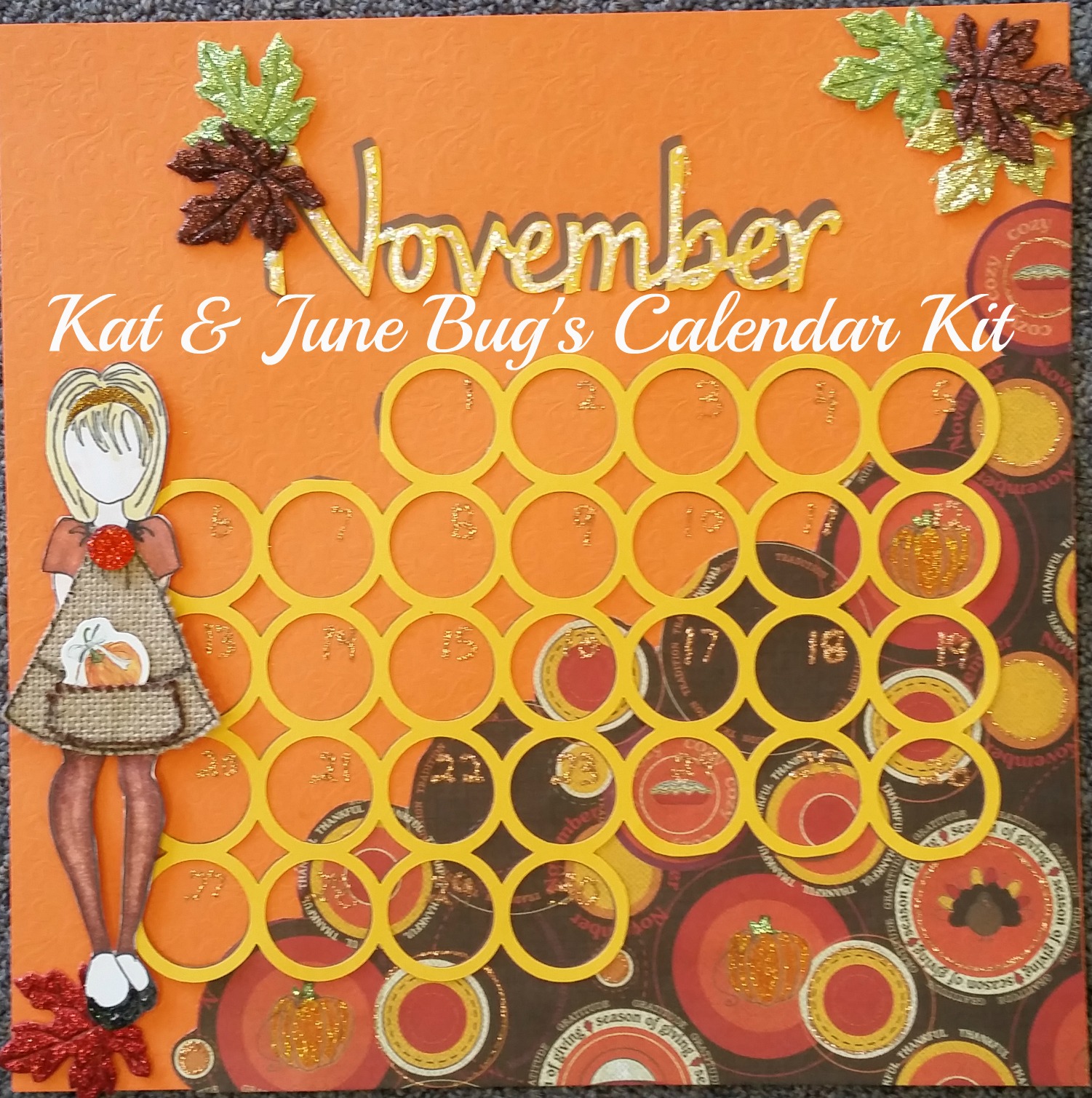 Kat &amp; June Bug's: November Class Calendar &amp; Calendar Kit