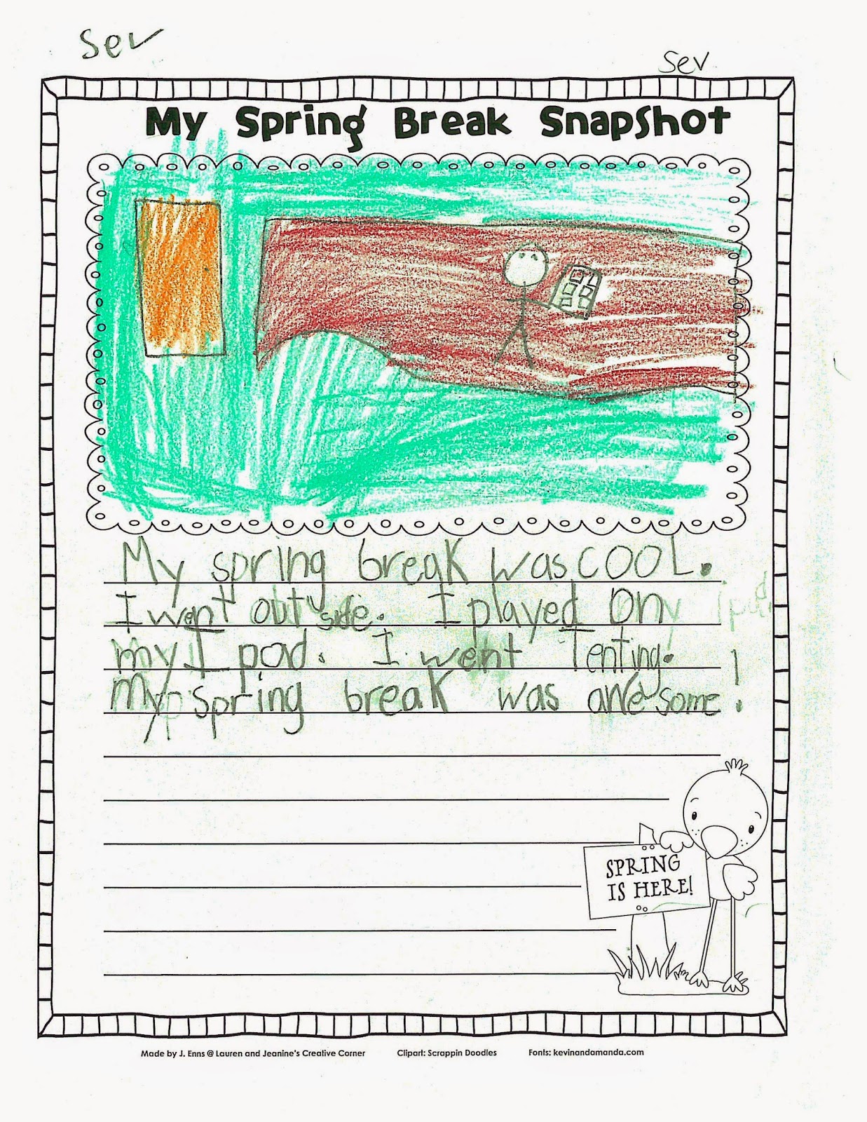 The Passionate Educator a blog by Mrs. Obach Spring Break Snapshot!