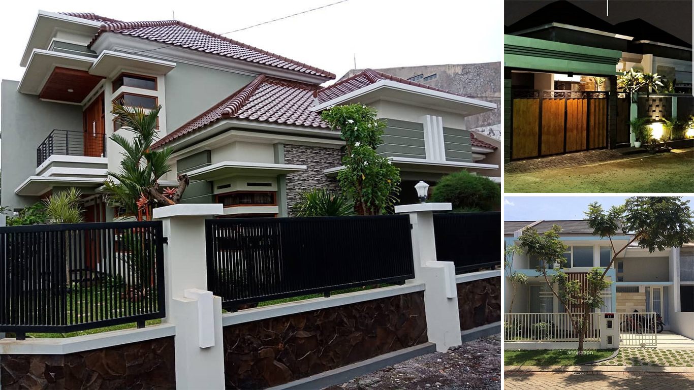 6 Desain Pagar Tembok Minimalis dengan Lampu Hias Untuk Hunian Modern