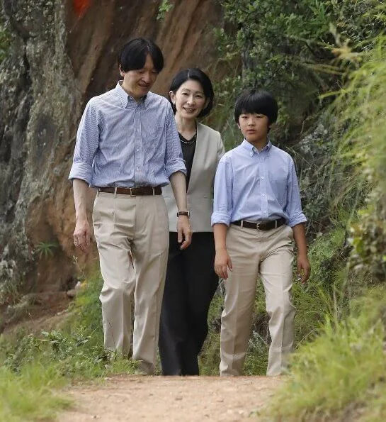 Crown Prince family visited a protection area for takins, animal of Bhutan