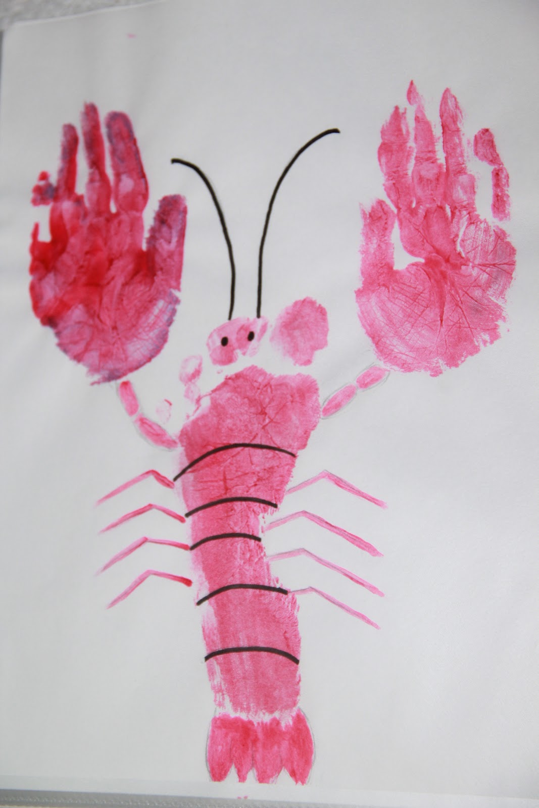 mommy's baby love handprint and footprint art