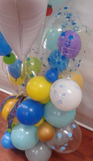 Balloon arrangement boho style for tweens baby boys by Paraskevi Kaskani