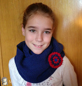 Cuello Crochet para Niña con Flor Popcorn, Tutorial Manualidades