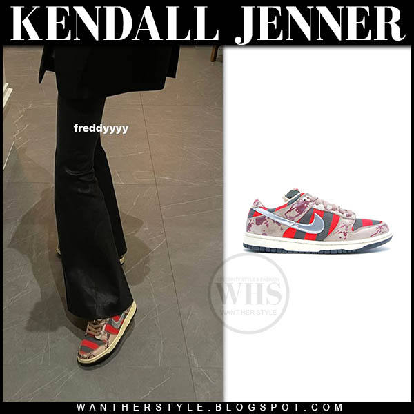 Kendall Jenner in Nike Freddy Krueger Dunks on October 11 I want her