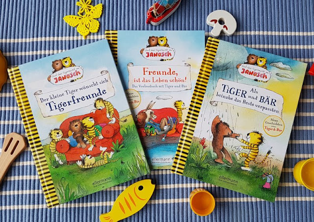 (Werbung/Kinderbuch-Rezension) Ein Tag mit Tiger und Bär. Neue Geschichten aus der Figurenwelt von Janosch. Der kleine Tiger und der kleine Bär leben wunderbar entschleunigt - und anhand der neu erschienenen Kinderbücher nach einer Figurenwelt von Janosch zeige ich Euch, wie so ein Tag ohne Stress und Hektik auch für Euch aussehen kann.