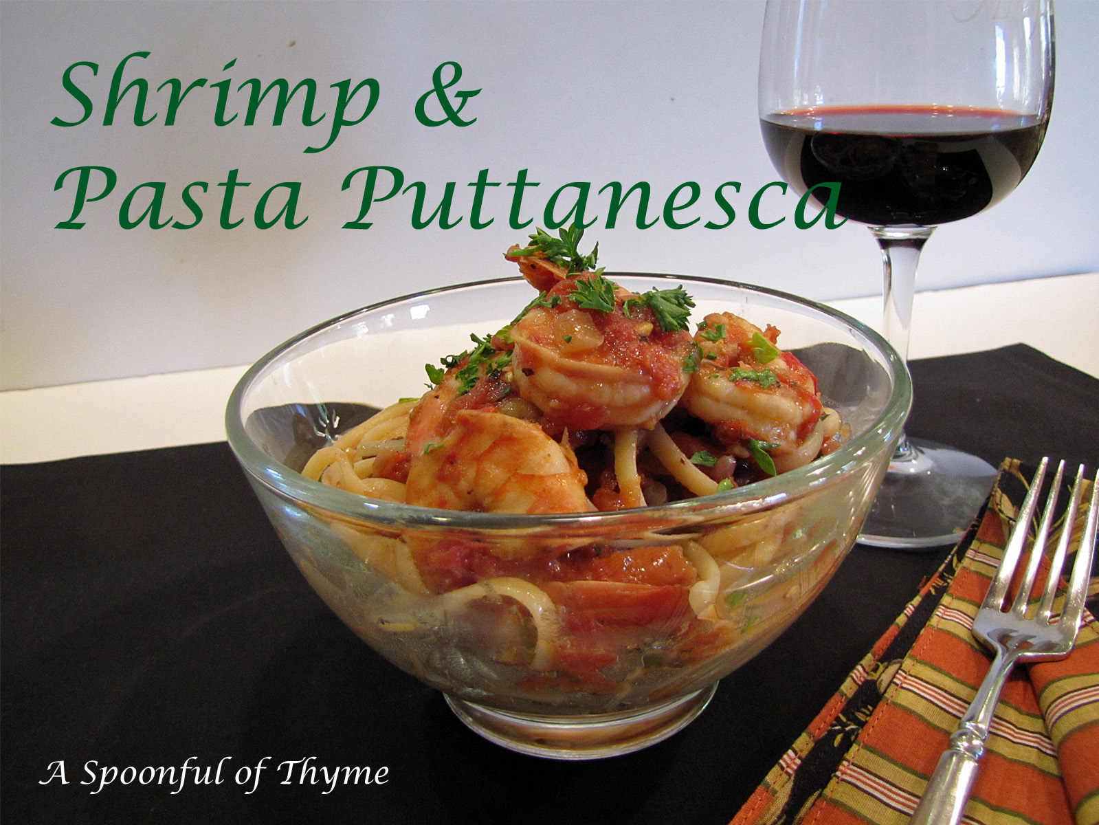 Shrimp and Pasta Puttanesca