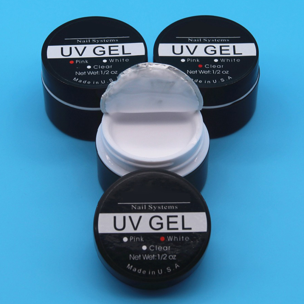 1 Bottle Transparent UV Nail Gel Manicure Tool UV Builder Extension Gel ...