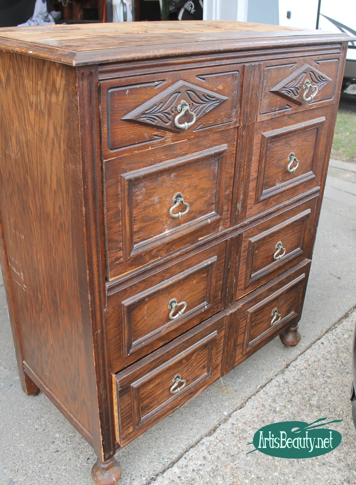 Art Is Beauty Before And After Rescued Dresser Makeover