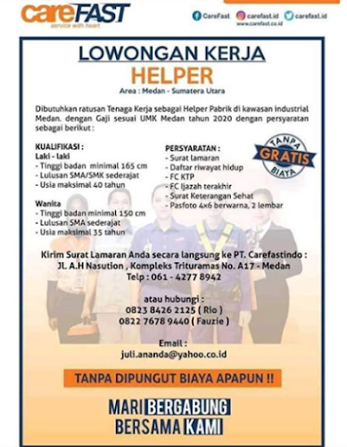 Featured image of post Lowongan Kerja Medan Tanpa Ijazah Pusat informasi lowongan kerja medan terbaru 2020 mulai dari lowongan tamatan sma smk lowongan bumn medan pendaftaran cpns dokter dan lainnya yang update setiap harinya