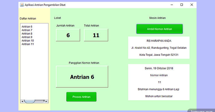 Membuat Aplikasi Antrian (Queue FIFO) Dengan Java GUI Beserta ...