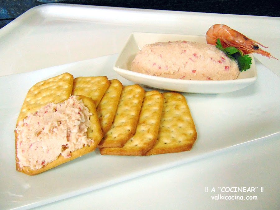 Paté de gambas y palitos de cangrejo