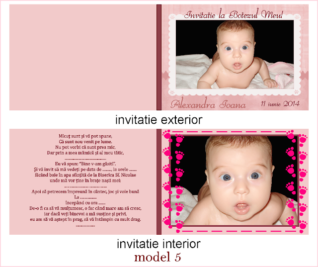 invitatii botez duble