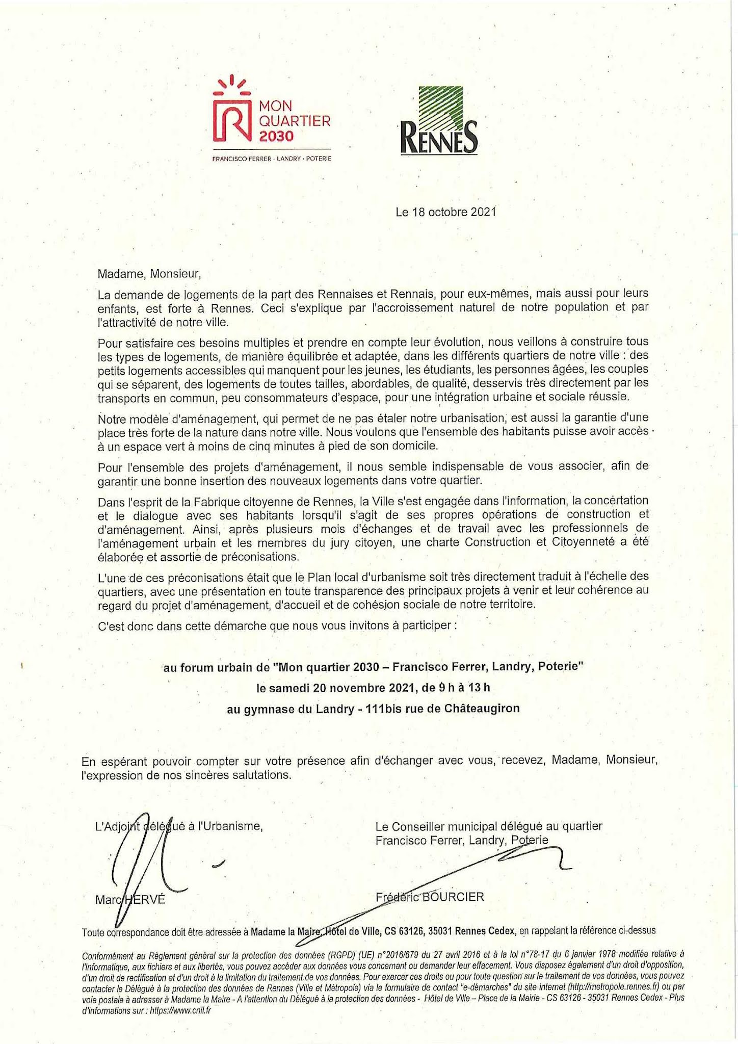 Info La Poterie Poterie Landry F Jacq Francisco Ferrer Rapatel Blosne Rennes Info La Poterie Infos Du 1er Au 15 Novembre 2021