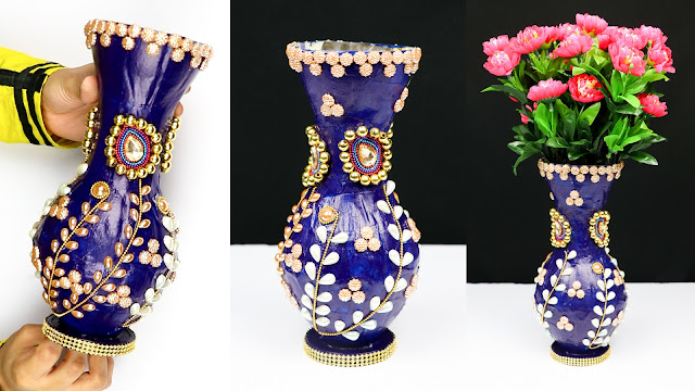 plastic bottle flower vase