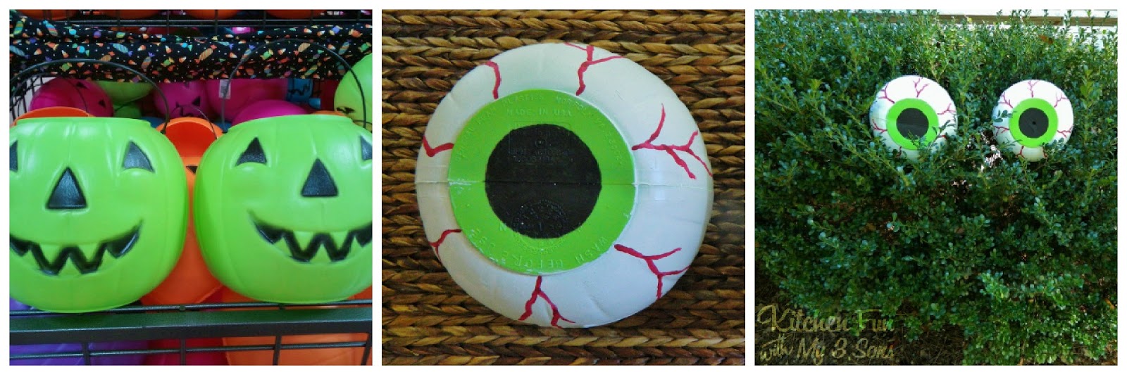 Dollar Store Spooky Bush Eyes Outdoor Craft Kitchen Fun With My 3 Sons