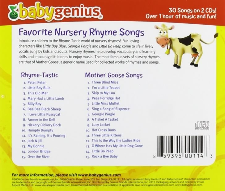 Funny Nice English Nursery Rhyme Baby Clothes Home Solution Nursery Rhyme Baby Clothes