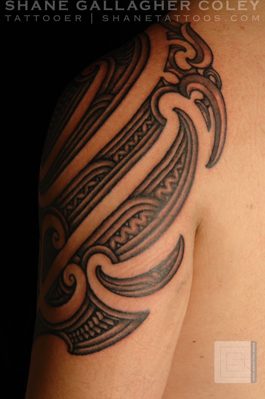 SHANE TATTOOS: Maori Shoulder Tattoo/Ta Moko