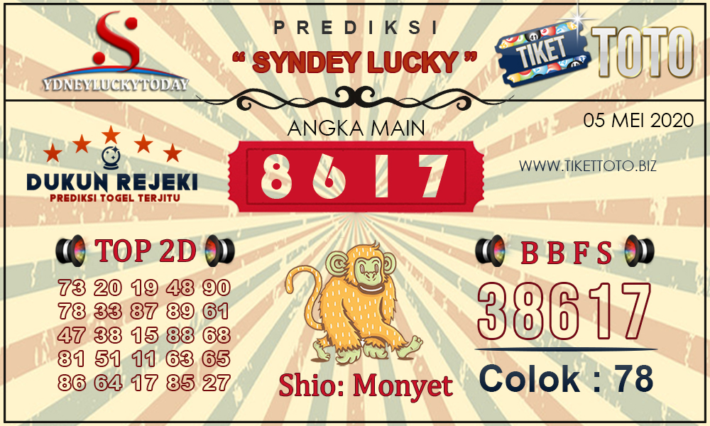 Prediksi Togel SYDNEY LUCKY TIKETTOTO 05 MEI 2020