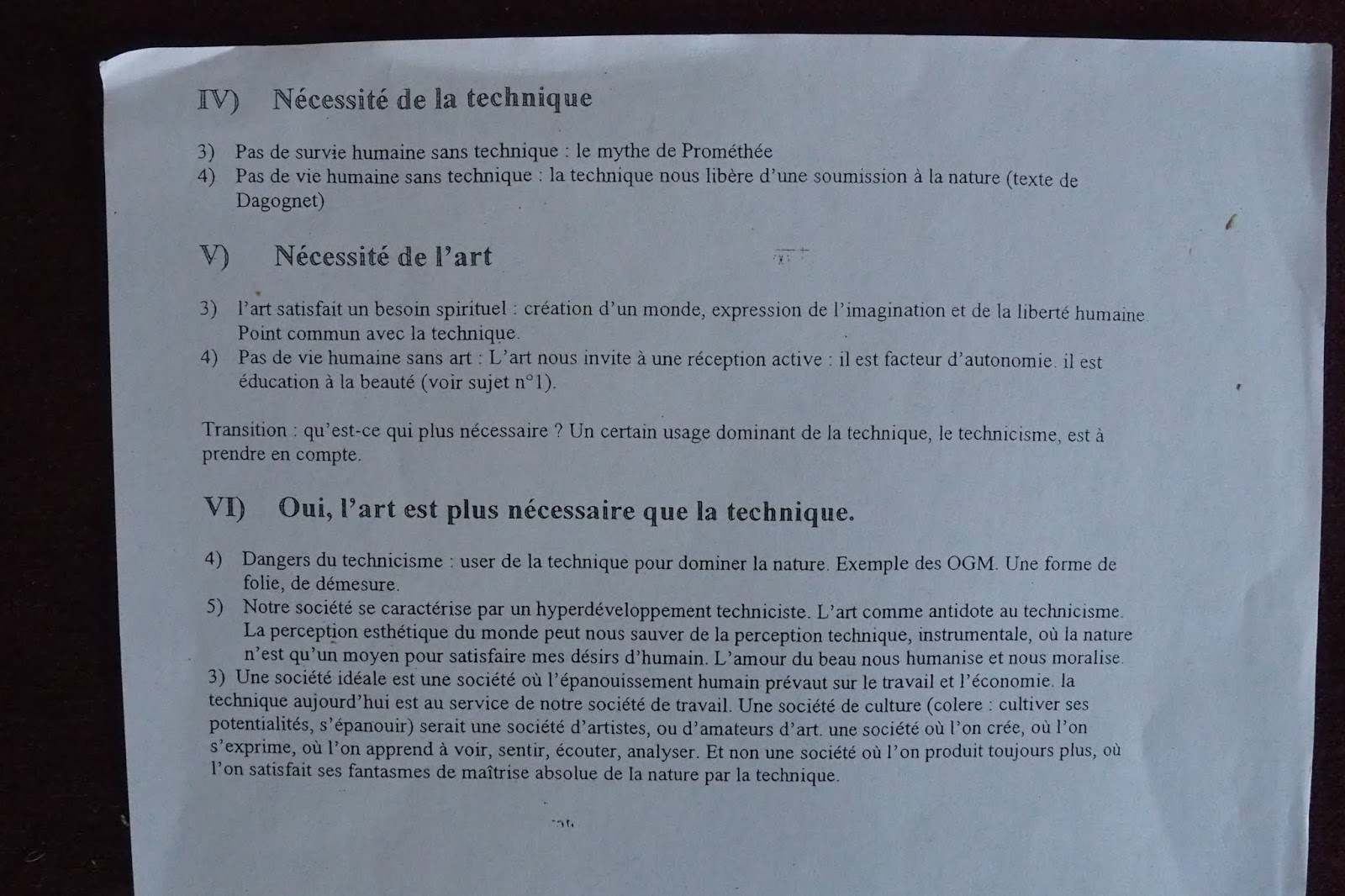 Que Reviser Pour Le Bac Blanc De Francais correction du bac blanc (3)