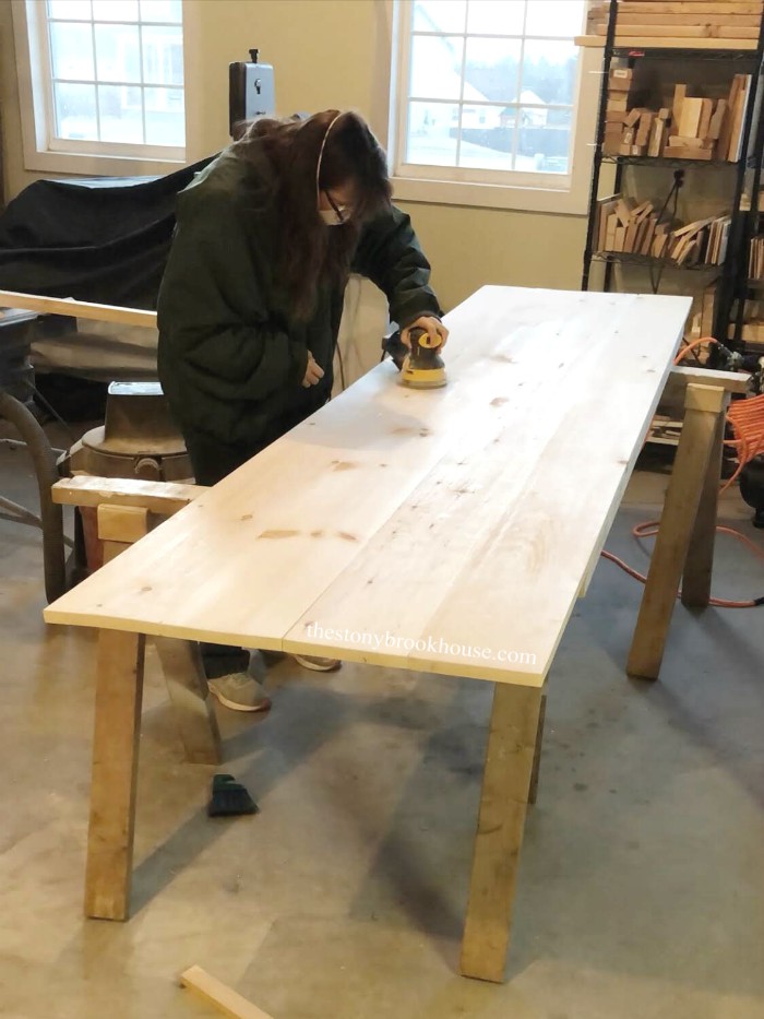 Building A Farmhouse Office Desk Plus How To Hide The Cords! The