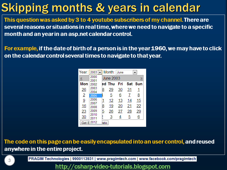 Sql server, and c video tutorial Part 111 Navigating to a