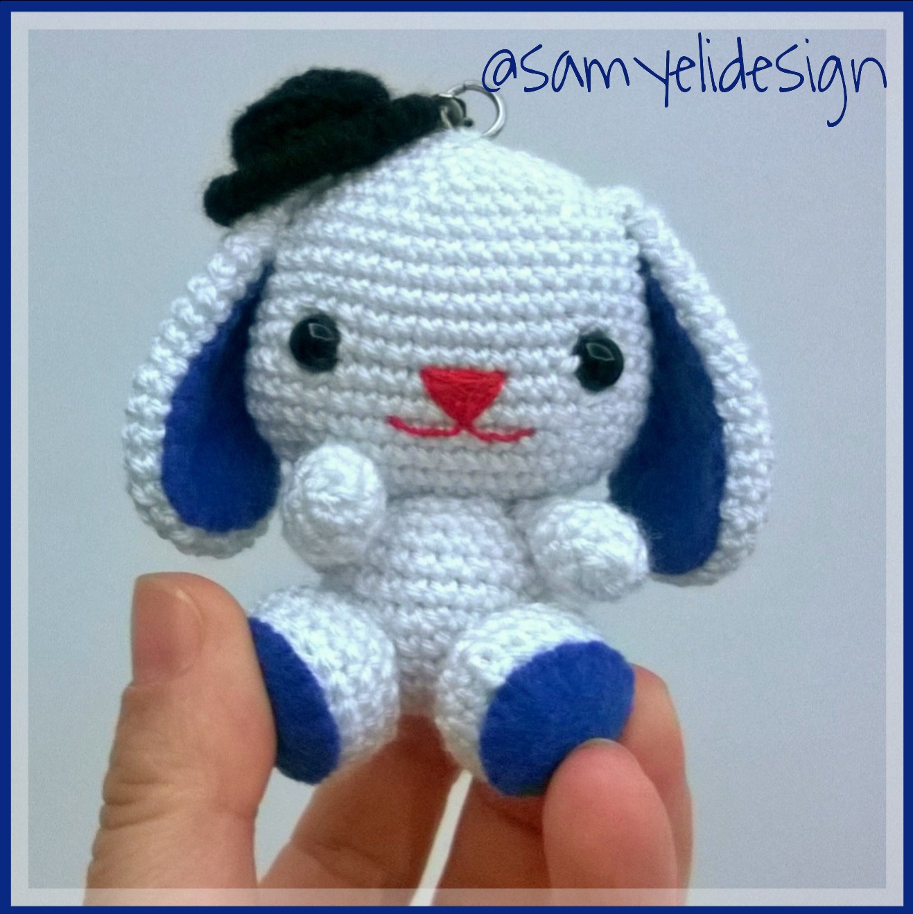 bunny keychain free pattern