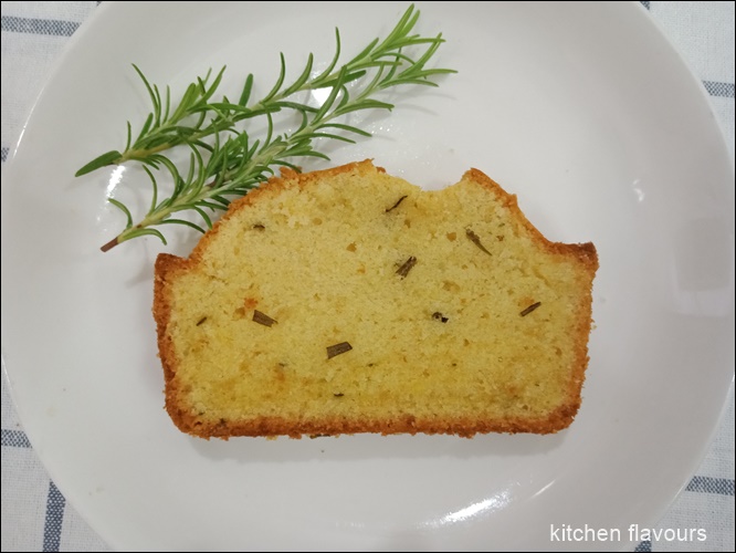 kitchen flavours Rosemary Loaf Cake