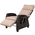 All-Weather Wicker Outdoor Recliner with Sturdy Steel Frame