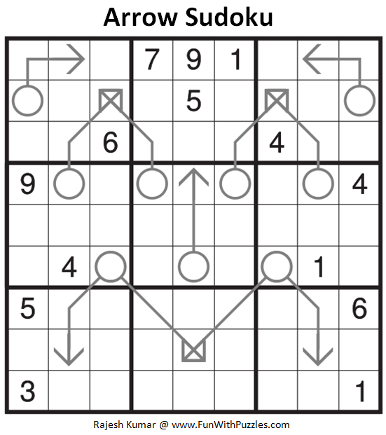 Arrow Sudoku Puzzle (Fun With Sudoku #283)